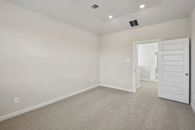 an empty room with a closet