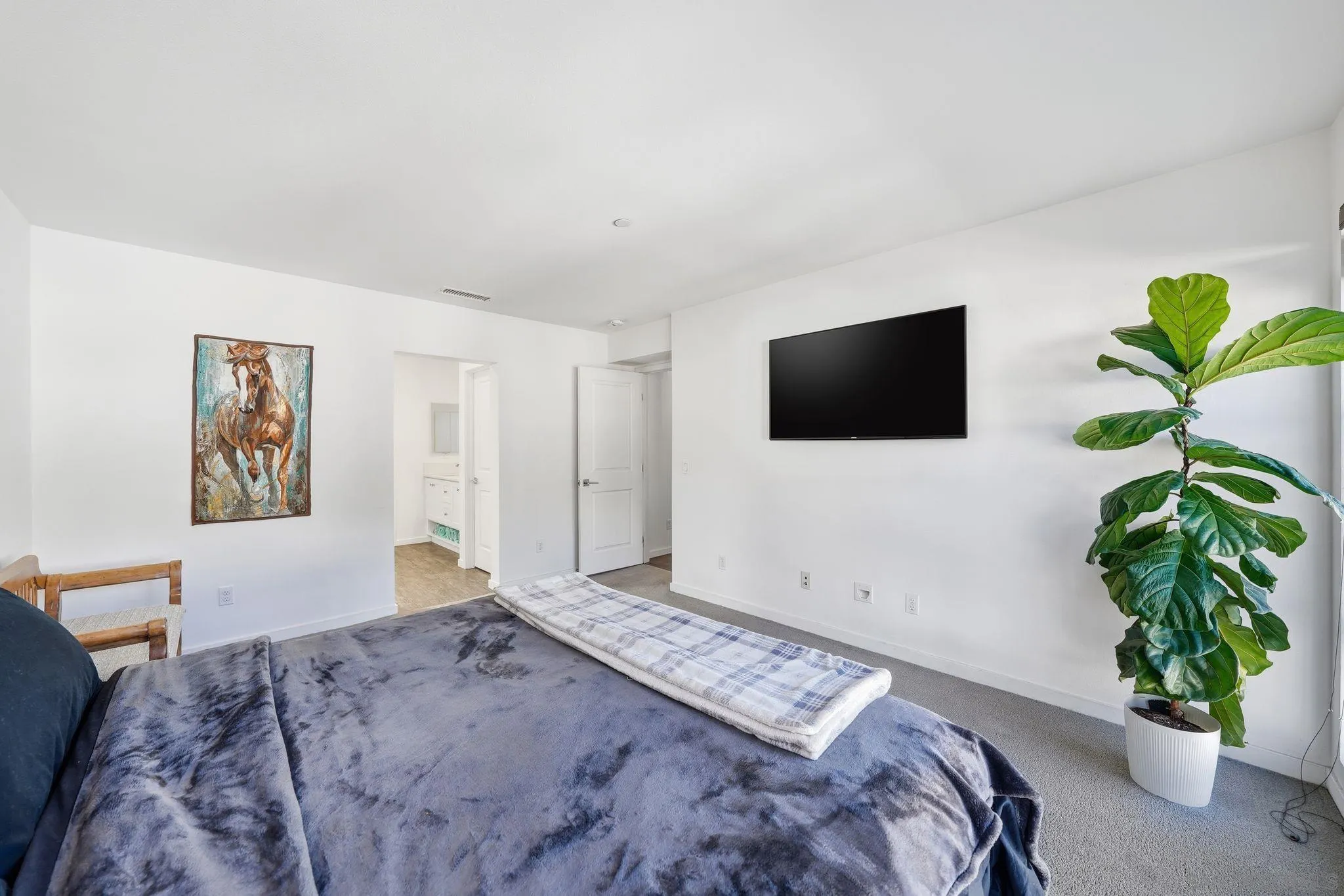 8337 Summit Way San Diego, CA 92108 - Photo 13 of 61 a bedroom with a bed and a flat screen tv