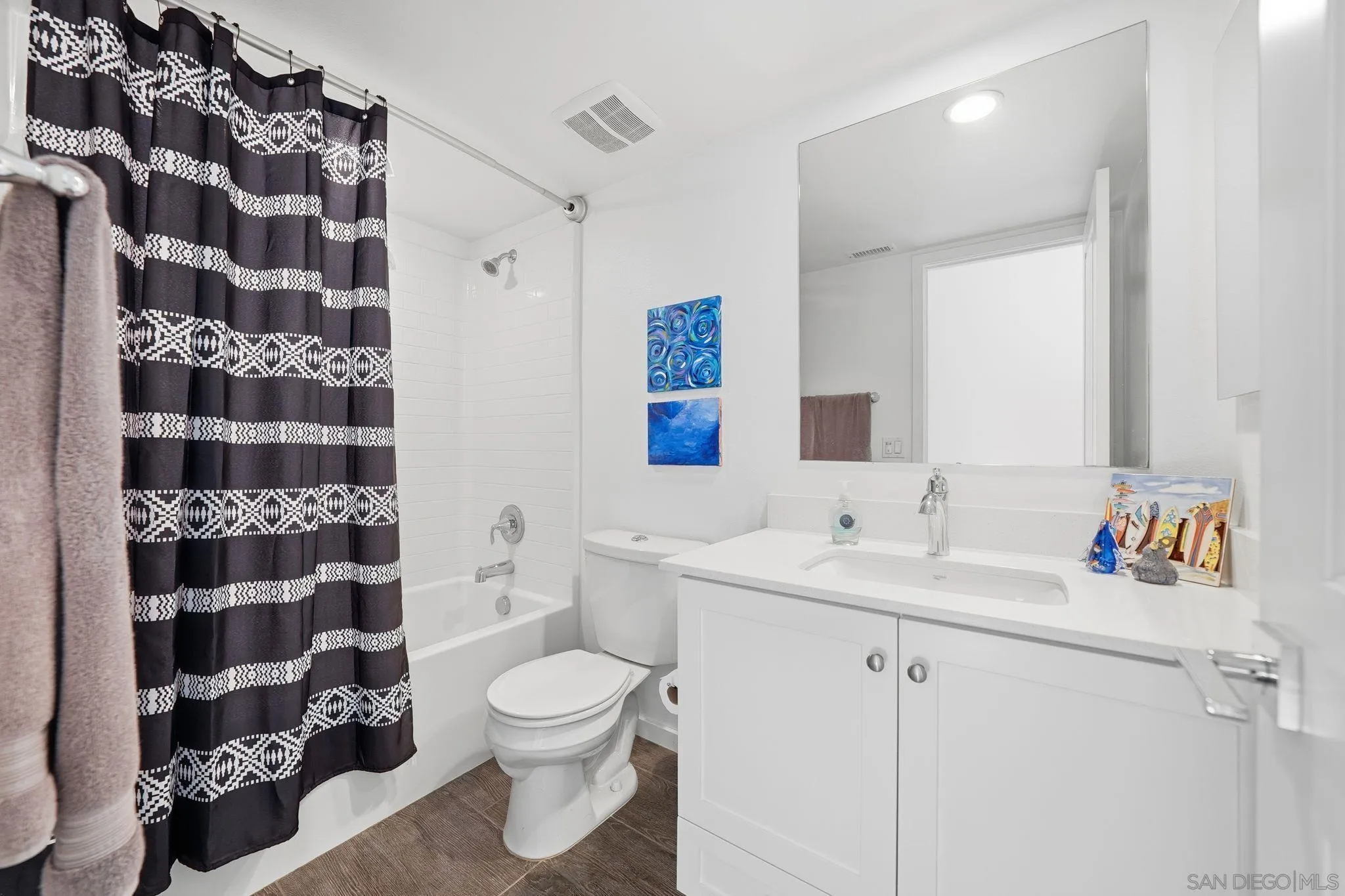 8337 Summit Way San Diego, CA 92108 - Photo 42 of 61 a bathroom with a sink toilet and shower