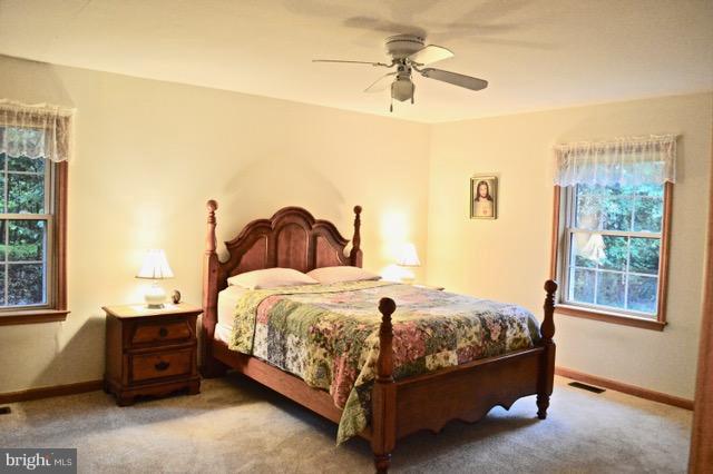 1450 Stringtown Road Berryville, VA 22611 - Photo 11 of 13 a bedroom with a bed a window and a chandelier