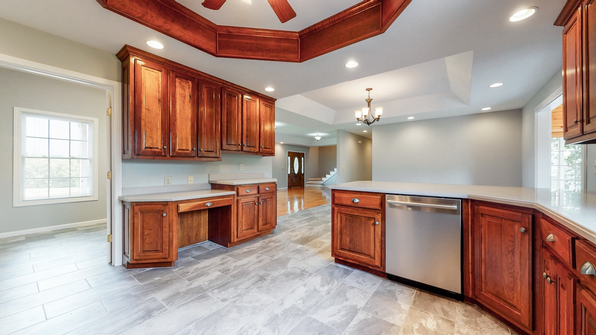 656 Greenvale Road Milton, TN 37118 - Photo 13 of 43 a kitchen with stainless steel appliances granite countertop a stove a sink dishwasher and a microwave oven with cabinets