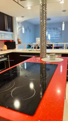 a close view of dining table