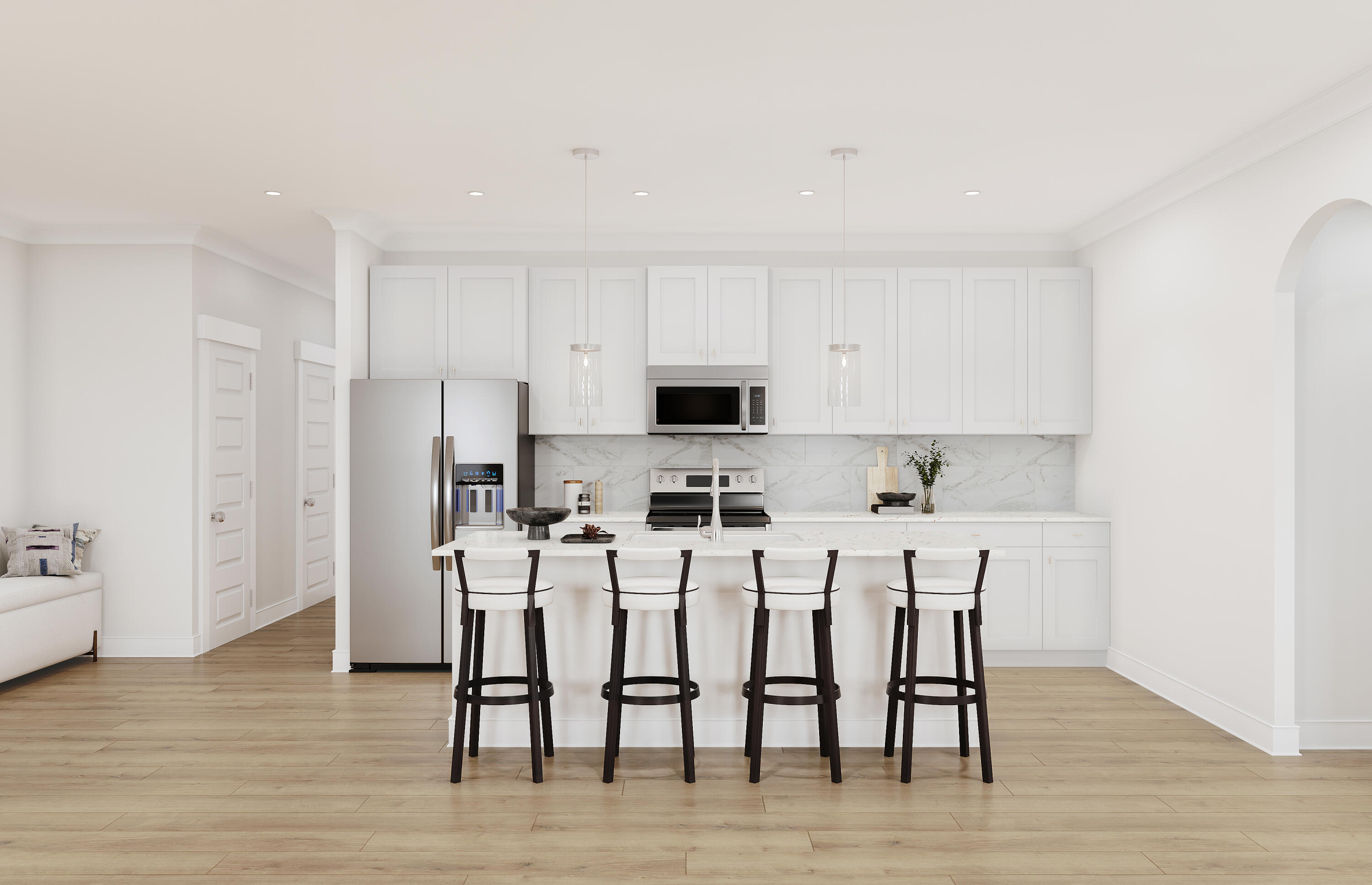 542 Staggerbush Street Freeport, FL 32439 - Photo 3 of 26 a kitchen with stainless steel appliances a table and chairs