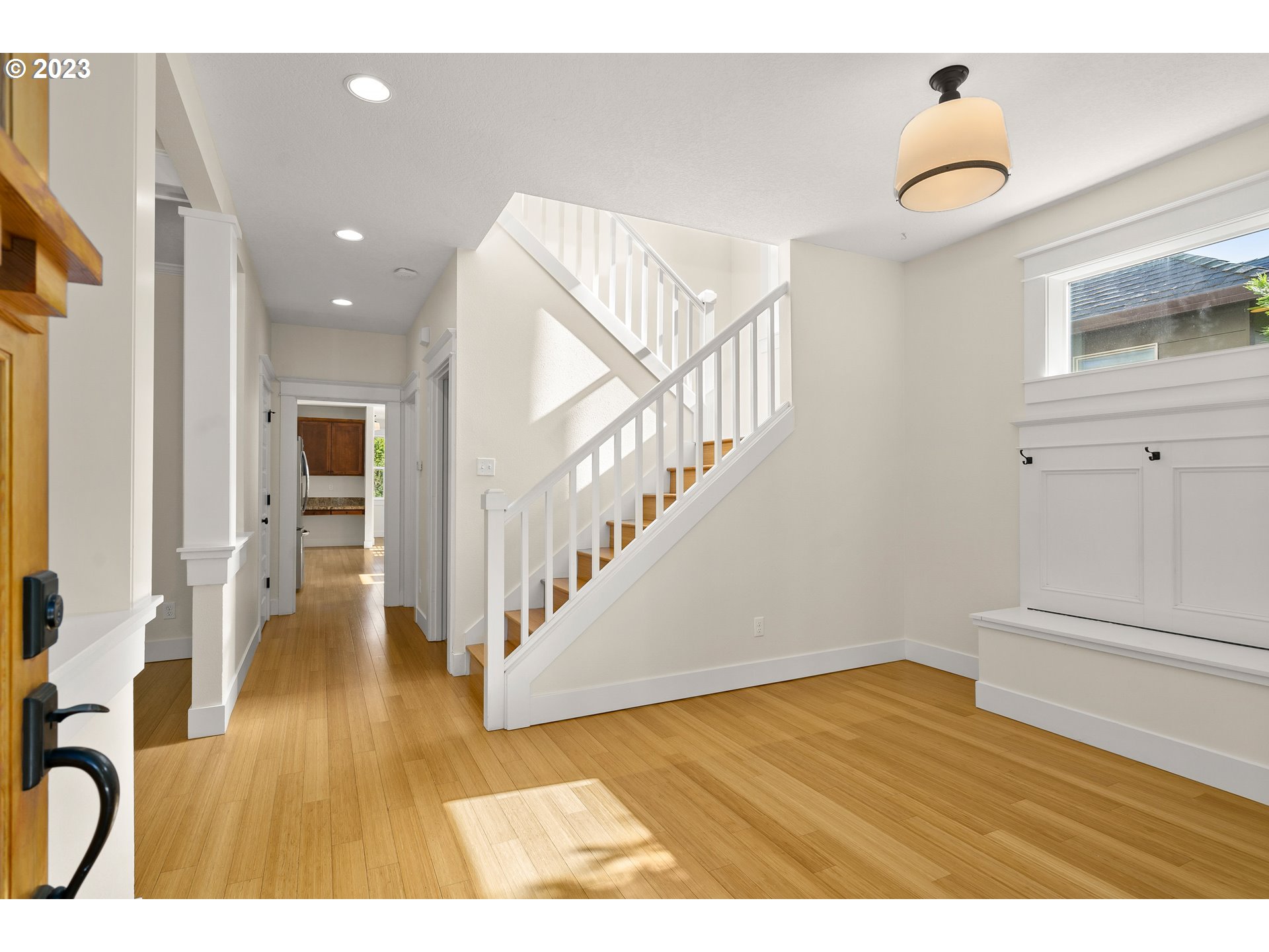 3917 Southwest Stephenson Street Portland, OR 97219 - Photo 5 of 34 a view of entryway with wooden floor