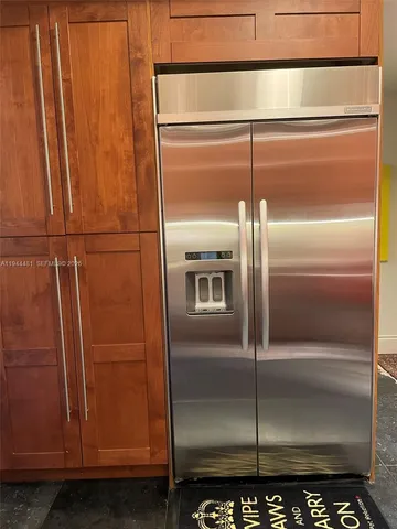 a close view of a refrigerator