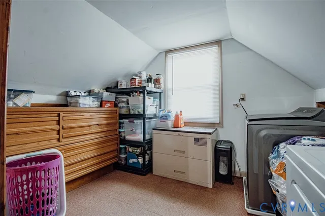 a view of storage and utility room