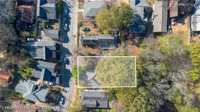 an aerial view of multiple house