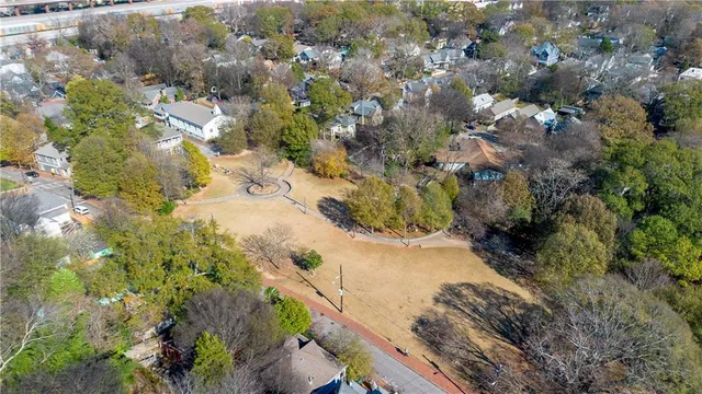 a view of a yard with plants