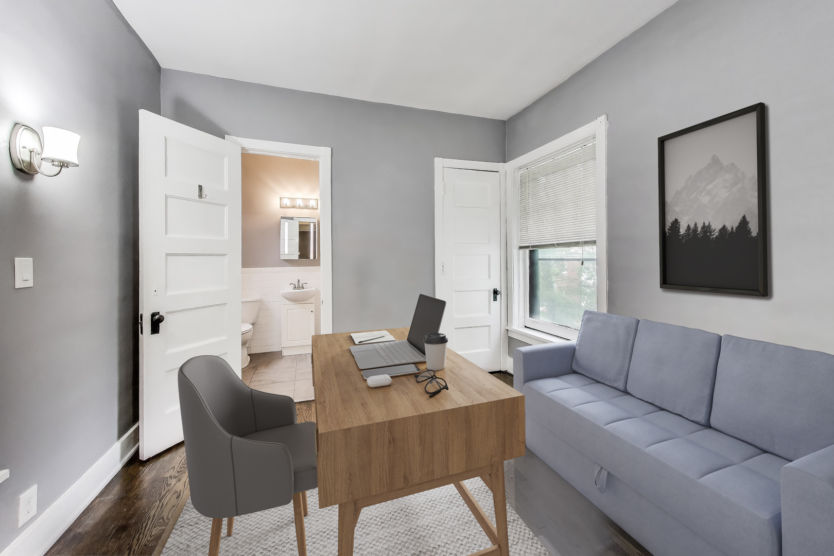 1615 East Hyde Park Boulevard, Unit 2 Chicago, IL 60615 - Photo 13 of 19 a living room with furniture and a couch