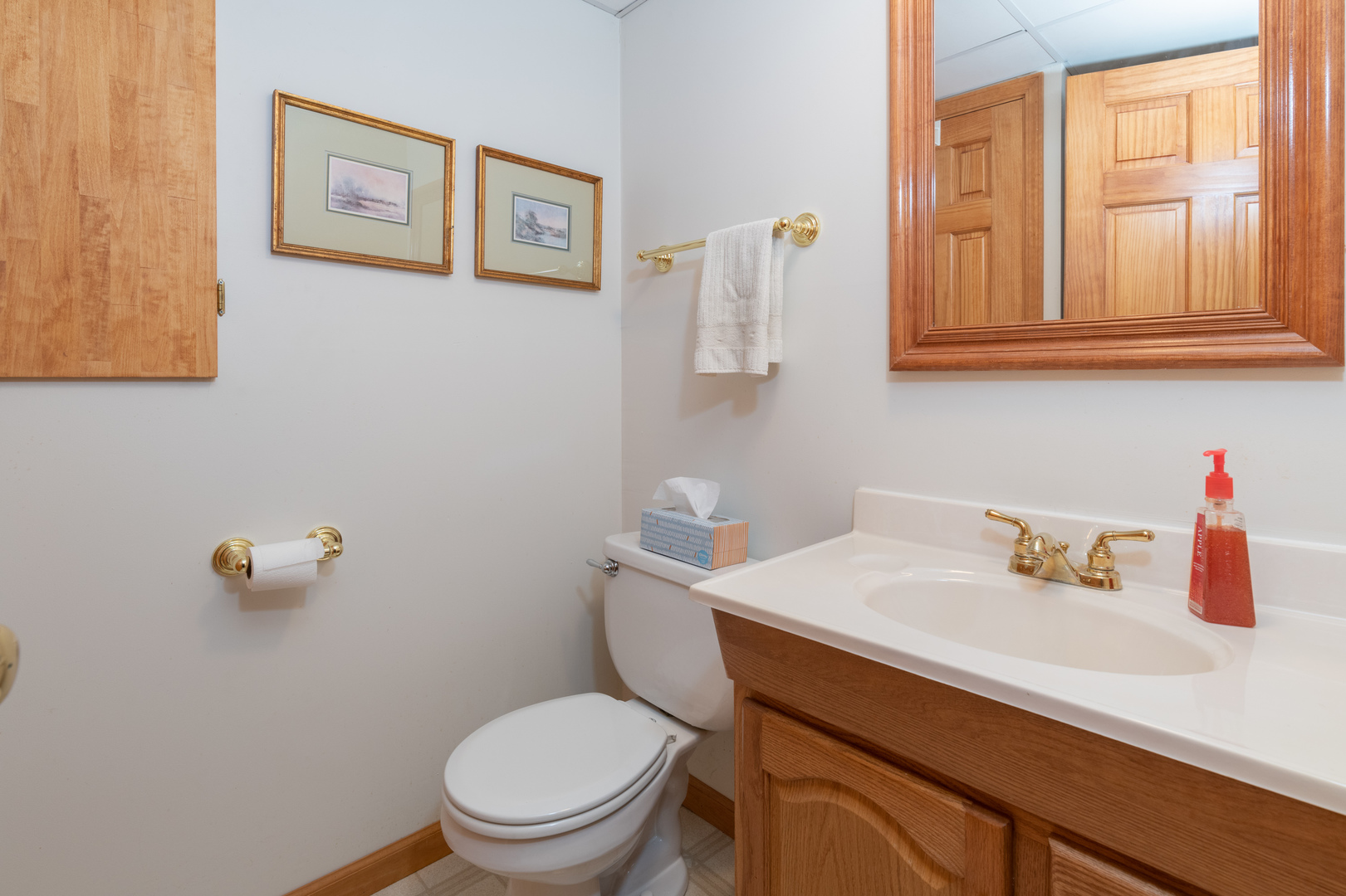546 Northgate Road Lindenhurst, IL 60046 - Photo 23 of 26 a bathroom with a sink a toilet and a mirror
