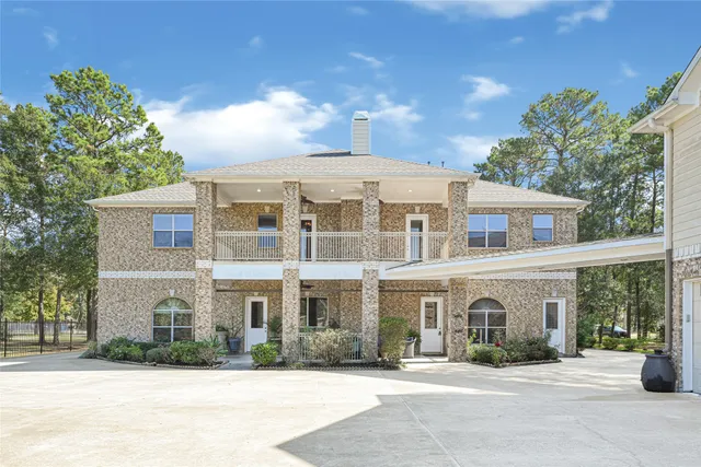 a front view of a building with street