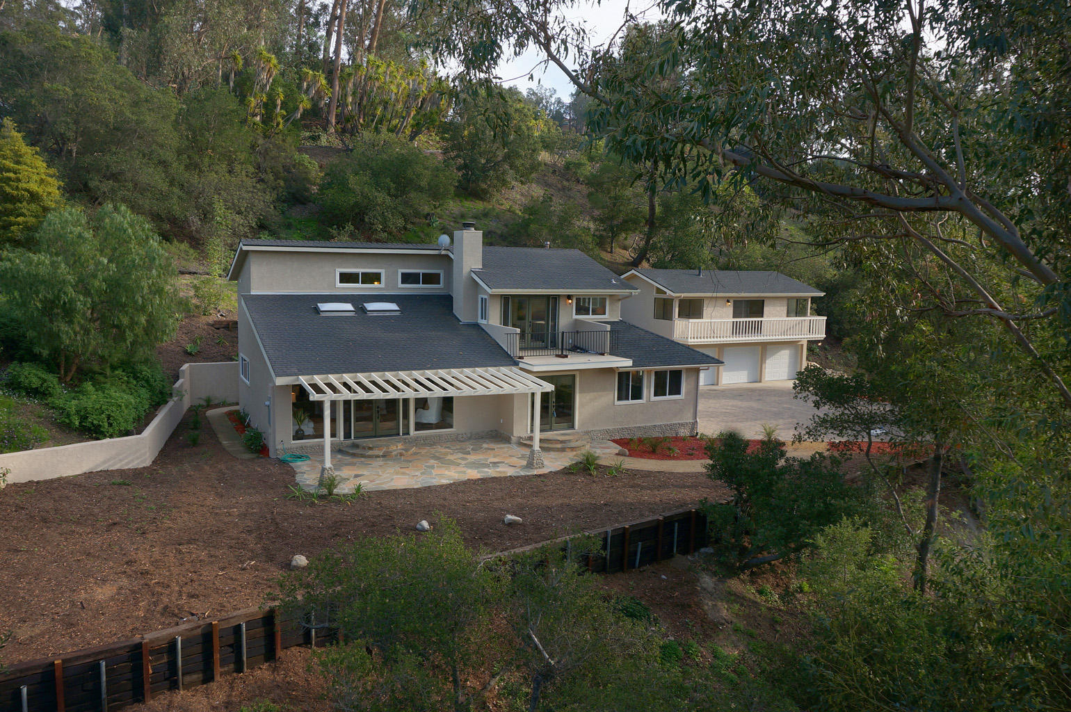 75 Canon View Road Santa Barbara, CA 93108 - Photo 29 of 31 an aerial view of a house with a yard patio and garage