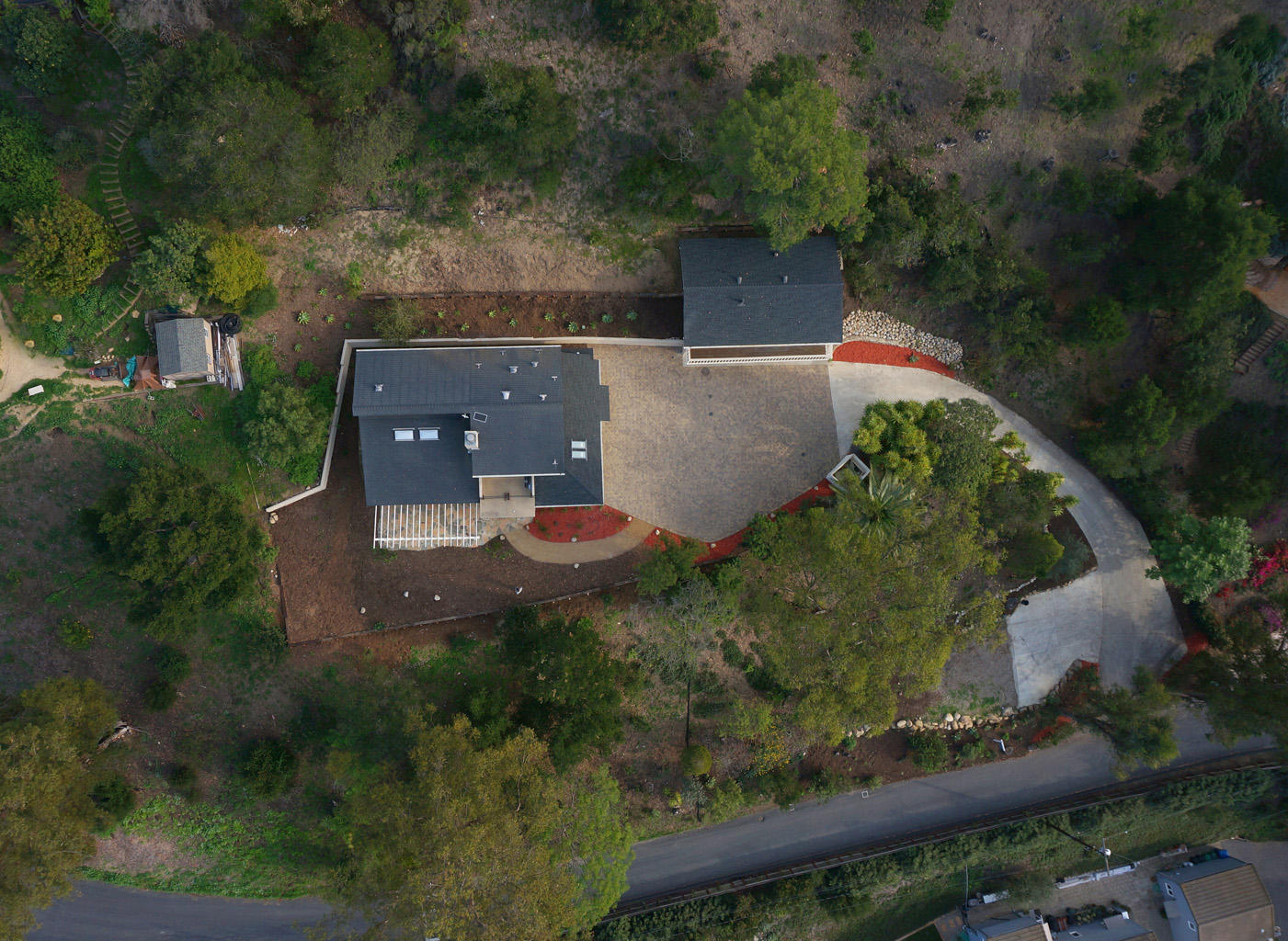 75 Canon View Road Santa Barbara, CA 93108 - Photo 31 of 31 an aerial view of a house with a yard and outdoor seating