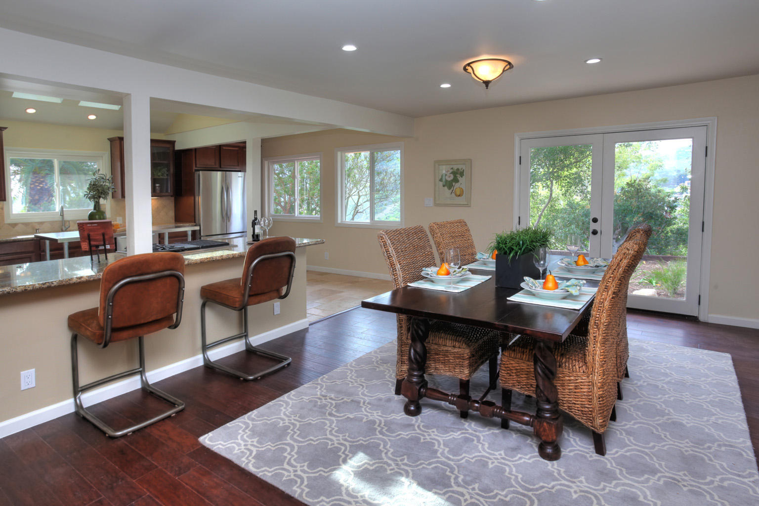 75 Canon View Road Santa Barbara, CA 93108 - Photo 4 of 31 a view of a dining room with furniture window and wooden floor