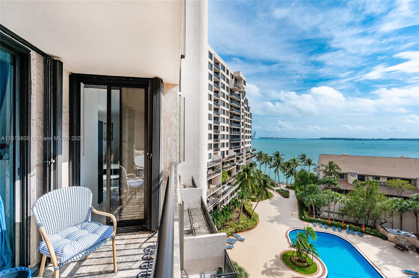 540 Brickell Key Drive, Unit 905 Miami, FL 33131 - Photo 22 of 43 a view of balcony with furniture