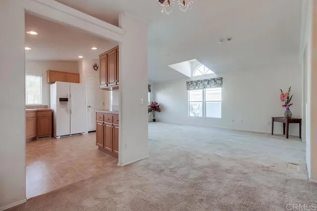 a view of a livingroom with a window