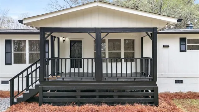 a front view of a house