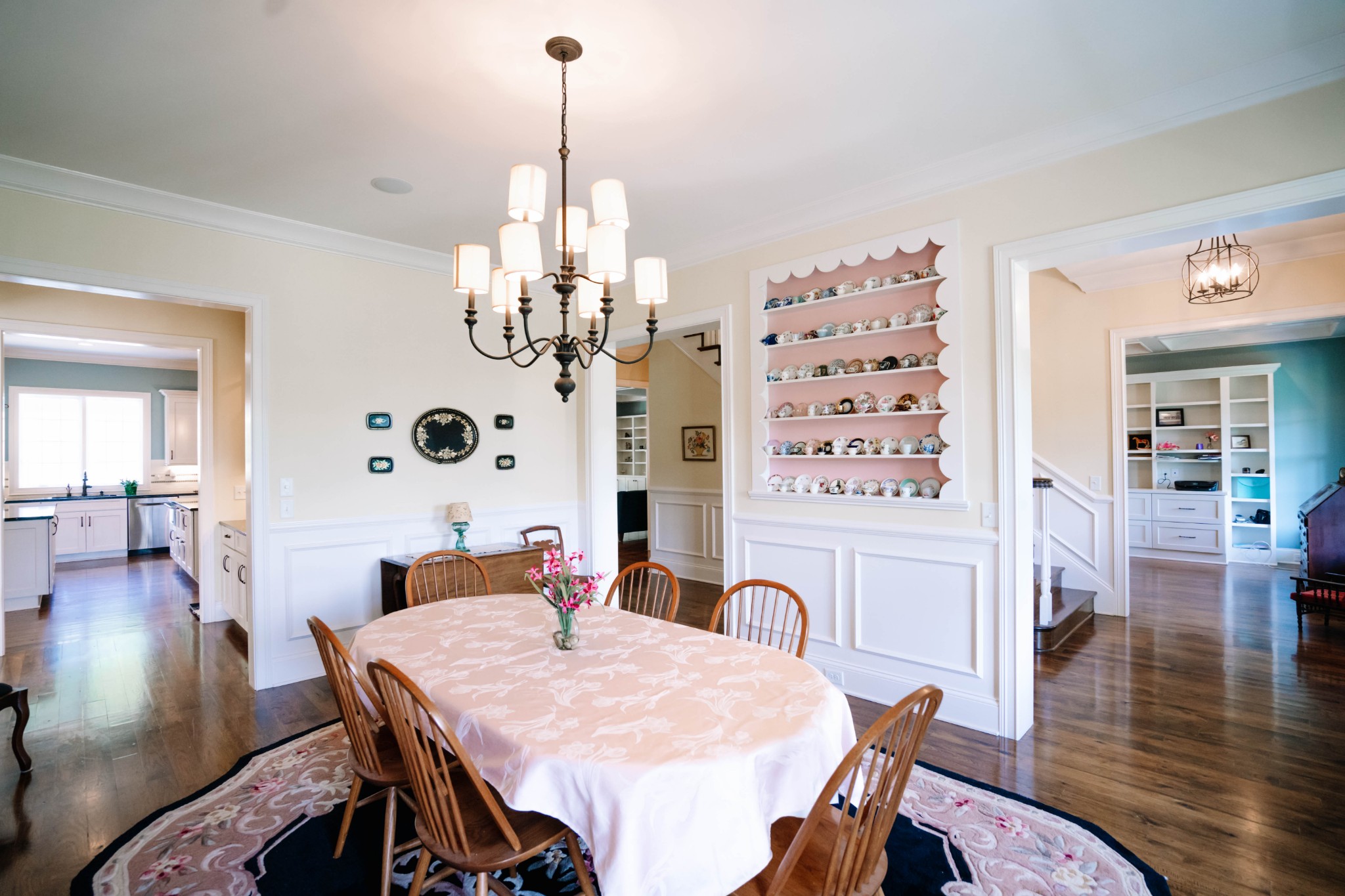 3290 Carl Road Franklin, TN 37064 - Photo 17 of 49 a view of a dining room with furniture wooden floor and chandelier