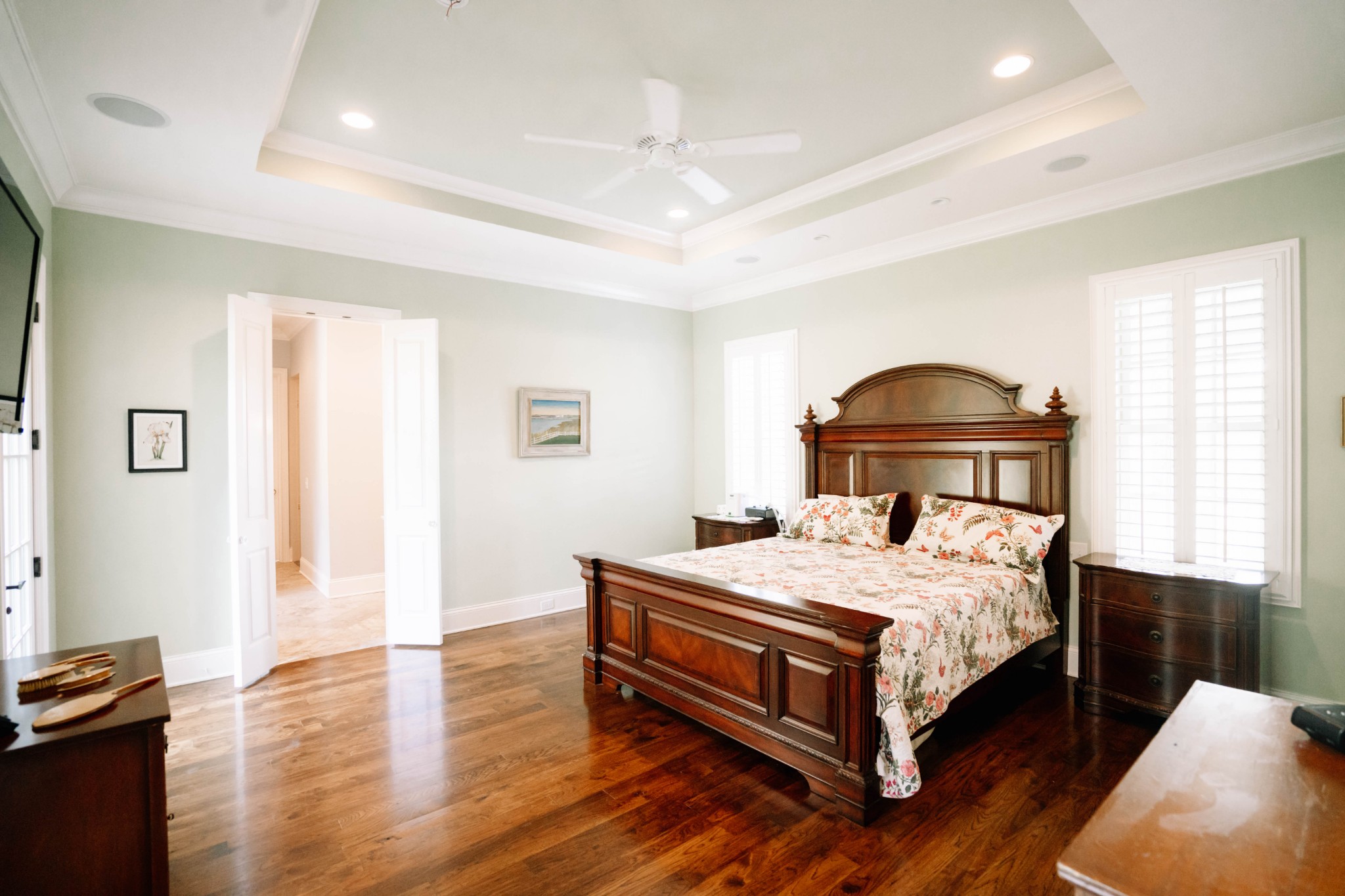 3290 Carl Road Franklin, TN 37064 - Photo 22 of 49 a bedroom with a bed and wooden floor