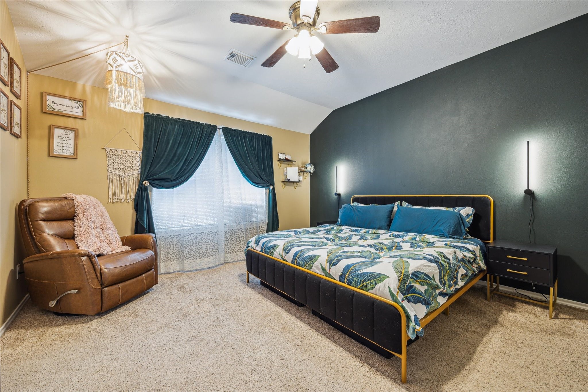 225 Drake Run Lane Dickinson, TX 77539 - Photo 10 of 22 a bedroom with a bed couch and window