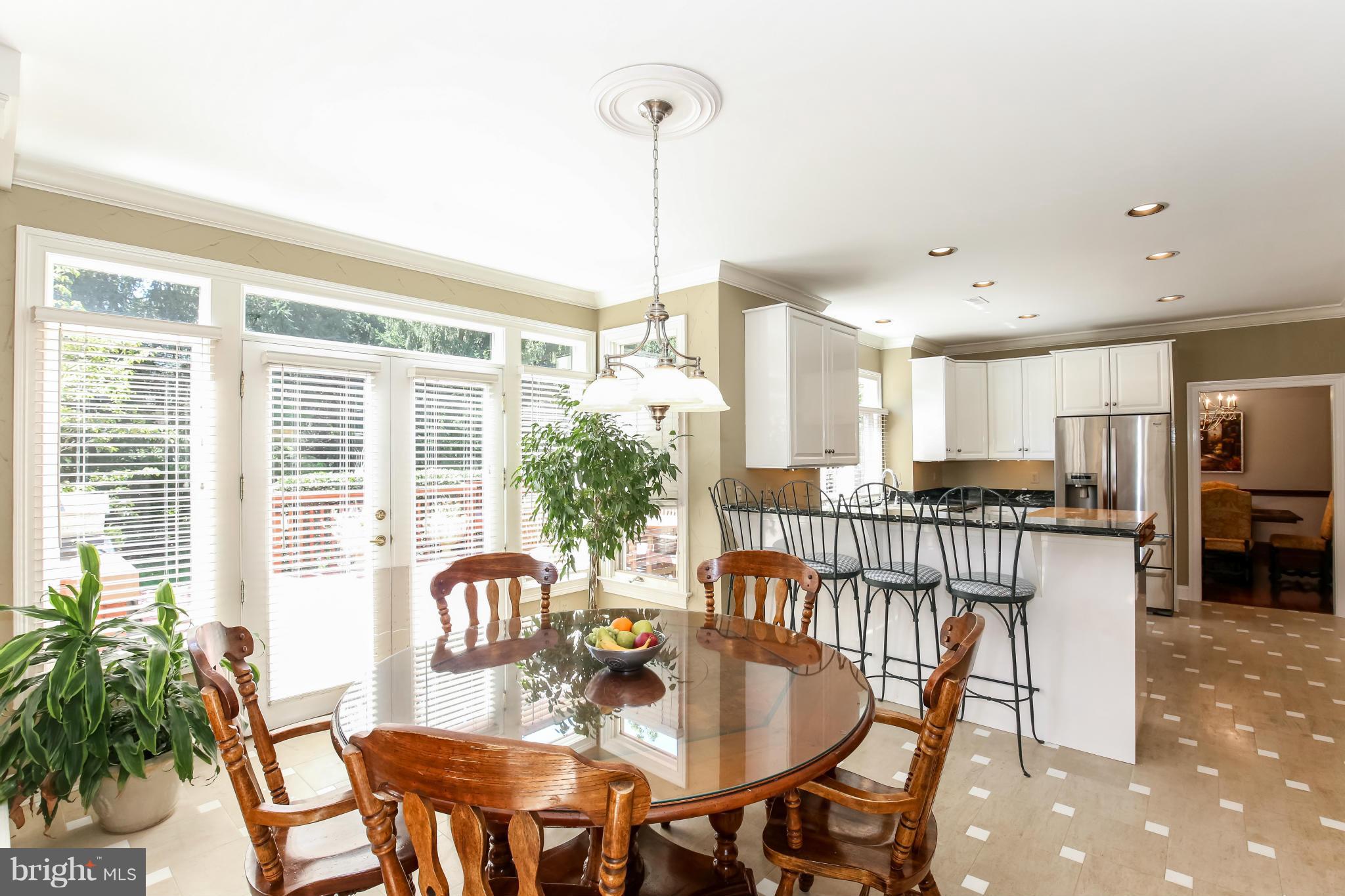 9312 Bells Mill Road Potomac, MD 20854 - Photo 6 of 29 Updated Gourmet Kitchen and Breakfast Area