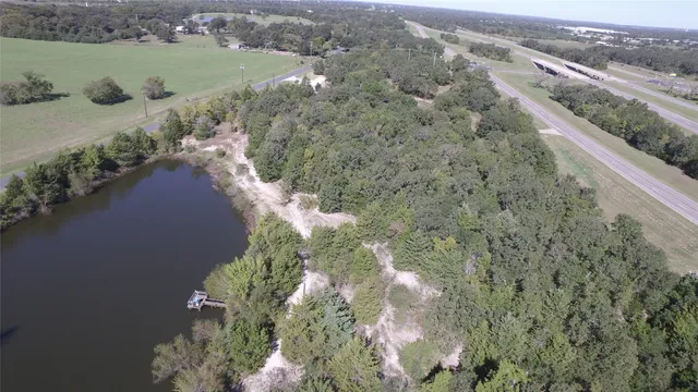 a view of a lake with a mountain in the background