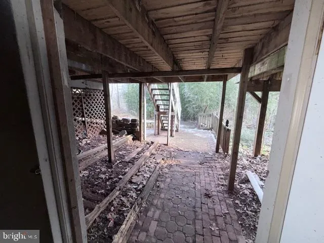 a view of a porch
