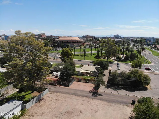 an aerial view of a city