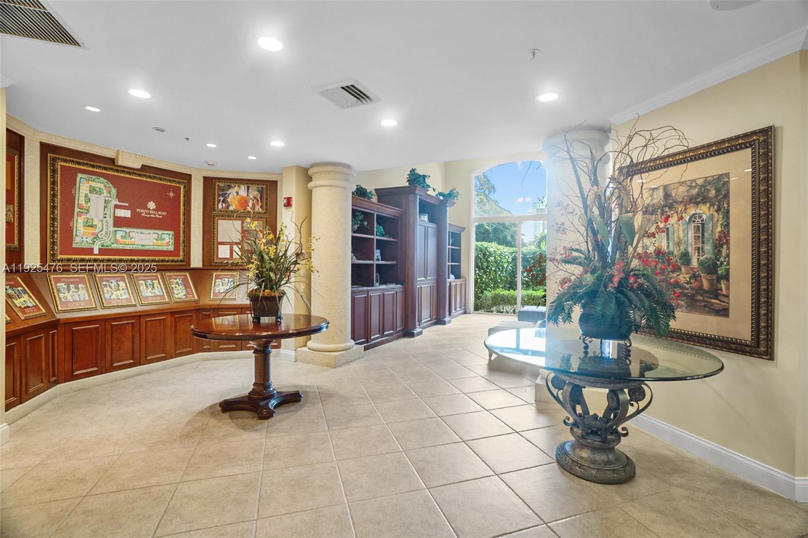 17150 North Bay Road, Unit 2706 Sunny Isles Beach, FL 33160 - Photo 39 of 47 a view of a lobby with furniture and floor to ceiling window