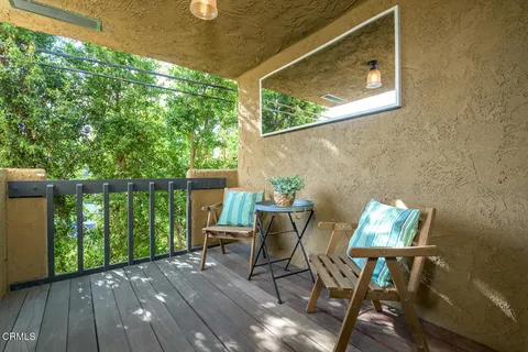 a house view with a seating space