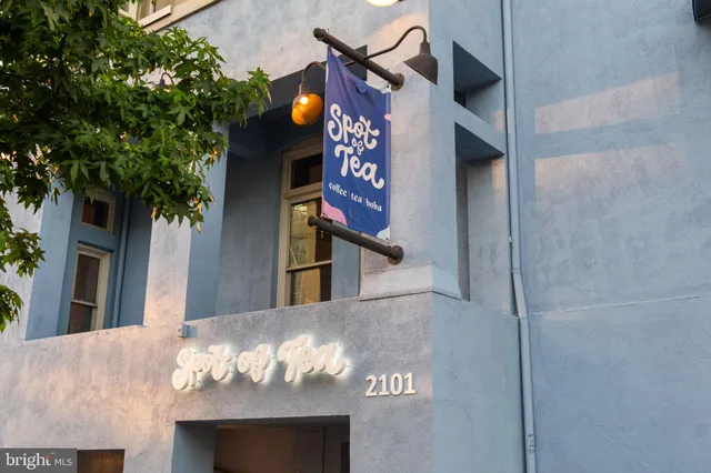 a large building with a large window