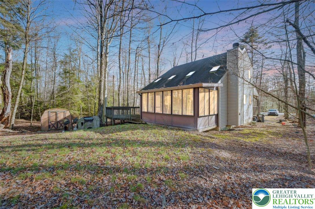 244 Lake Road Tobyhanna, PA 18466 - Photo 4 of 48 Rear 3 Season Room & Deck View