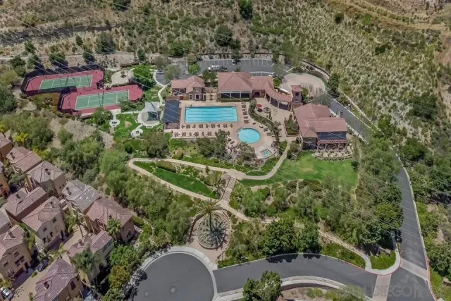 an aerial view of a city