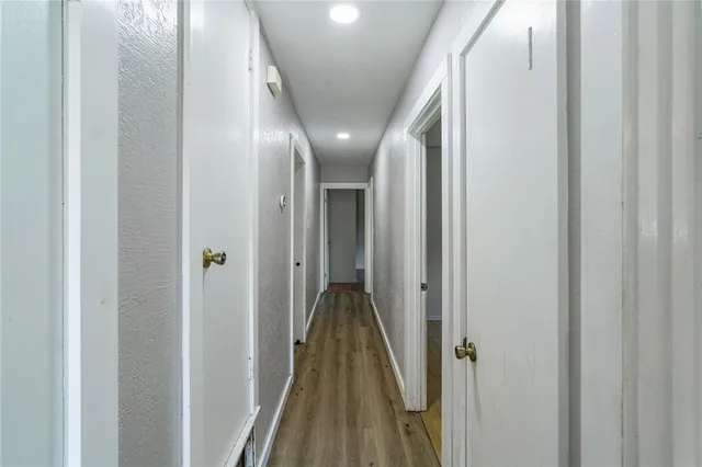 a view of hallway with stairs