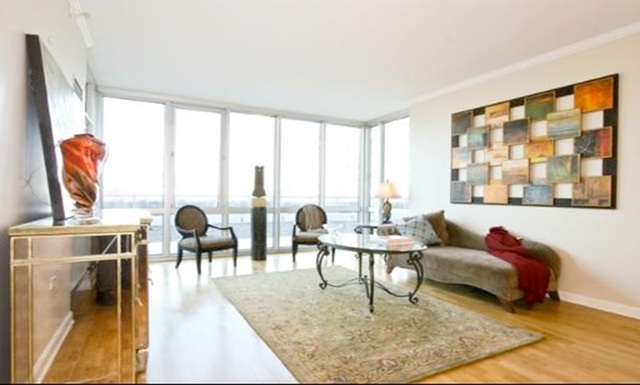 1629 South Prairie Avenue, Unit 708 Chicago, IL 60616 - Photo 6 of 7 a living room with furniture and a large window