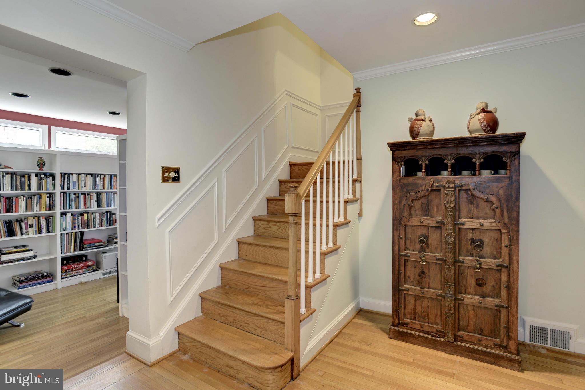 4625 Sedgwick Street Northwest Washington, DC 20016 - Photo 4 of 19 a view of entryway and hall with wooden floor