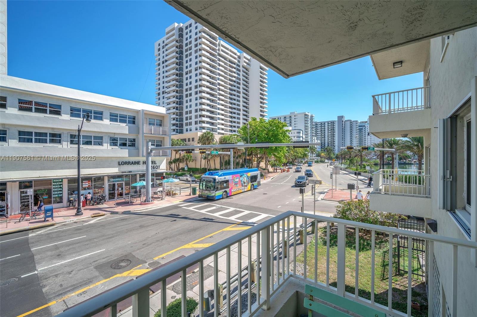 2600 Collins Avenue, Unit 206 Miami Beach, FL 33140 - Photo 12 of 25 a view of swimming pool from a balcony