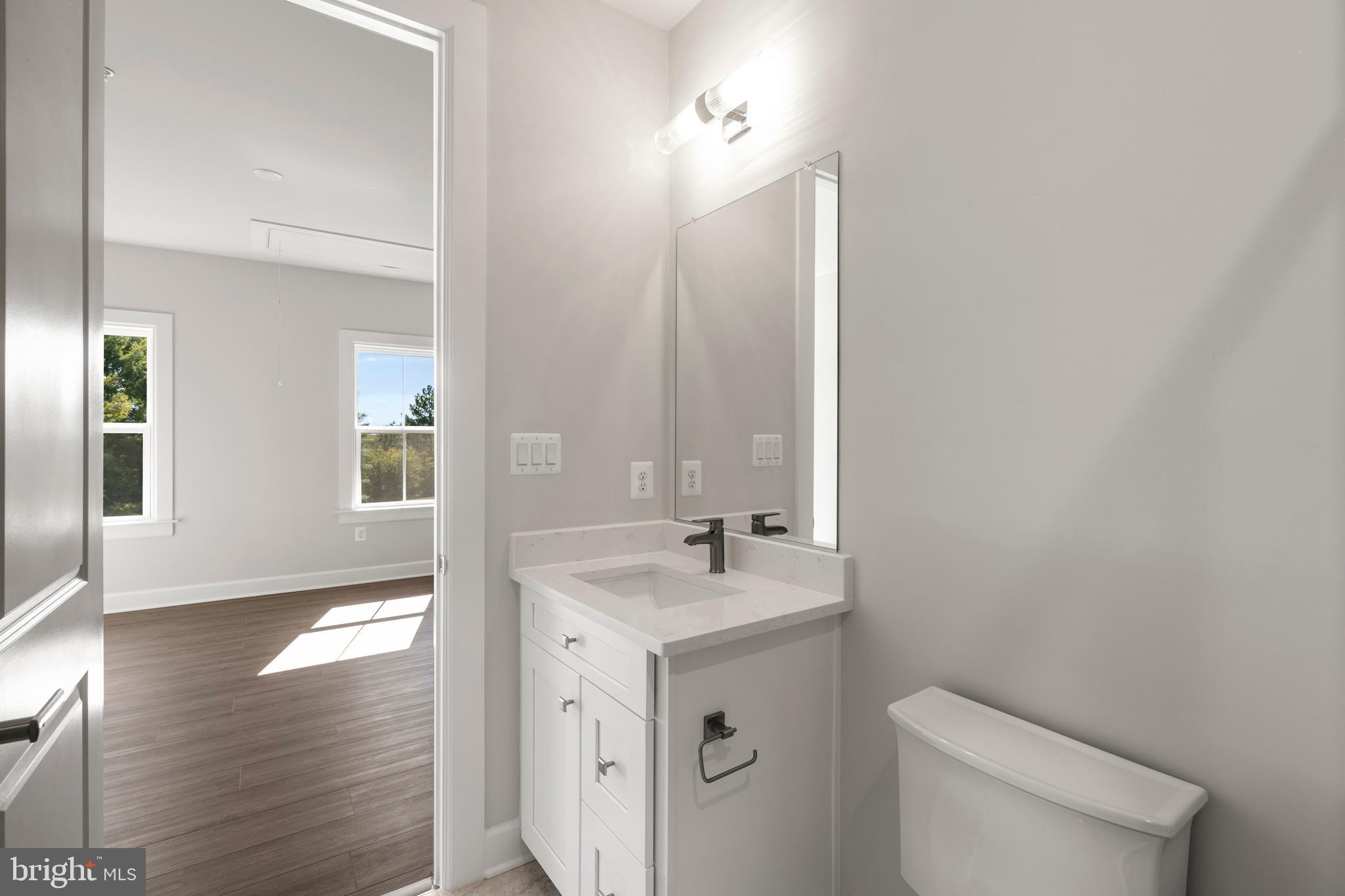 1448 Lavender Cliff Way Odenton, MD 21113 - Photo 71 of 94 a bathroom with a sink a toilet and a mirror