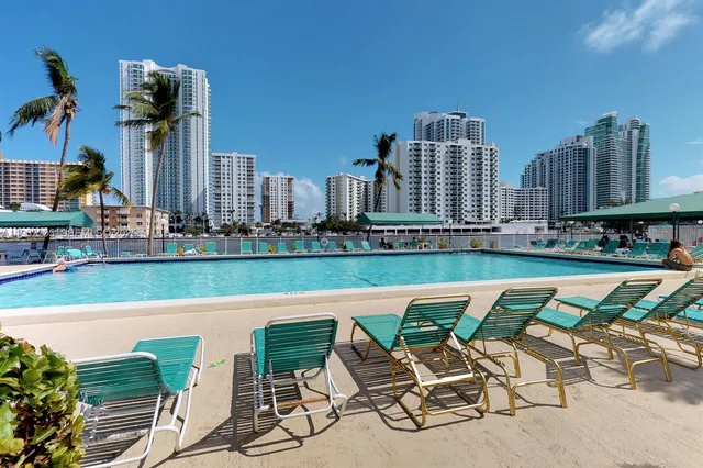a view of a city with tall buildings