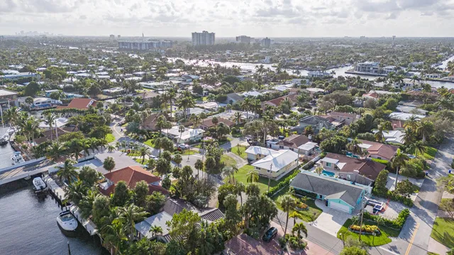 an aerial view of multiple house