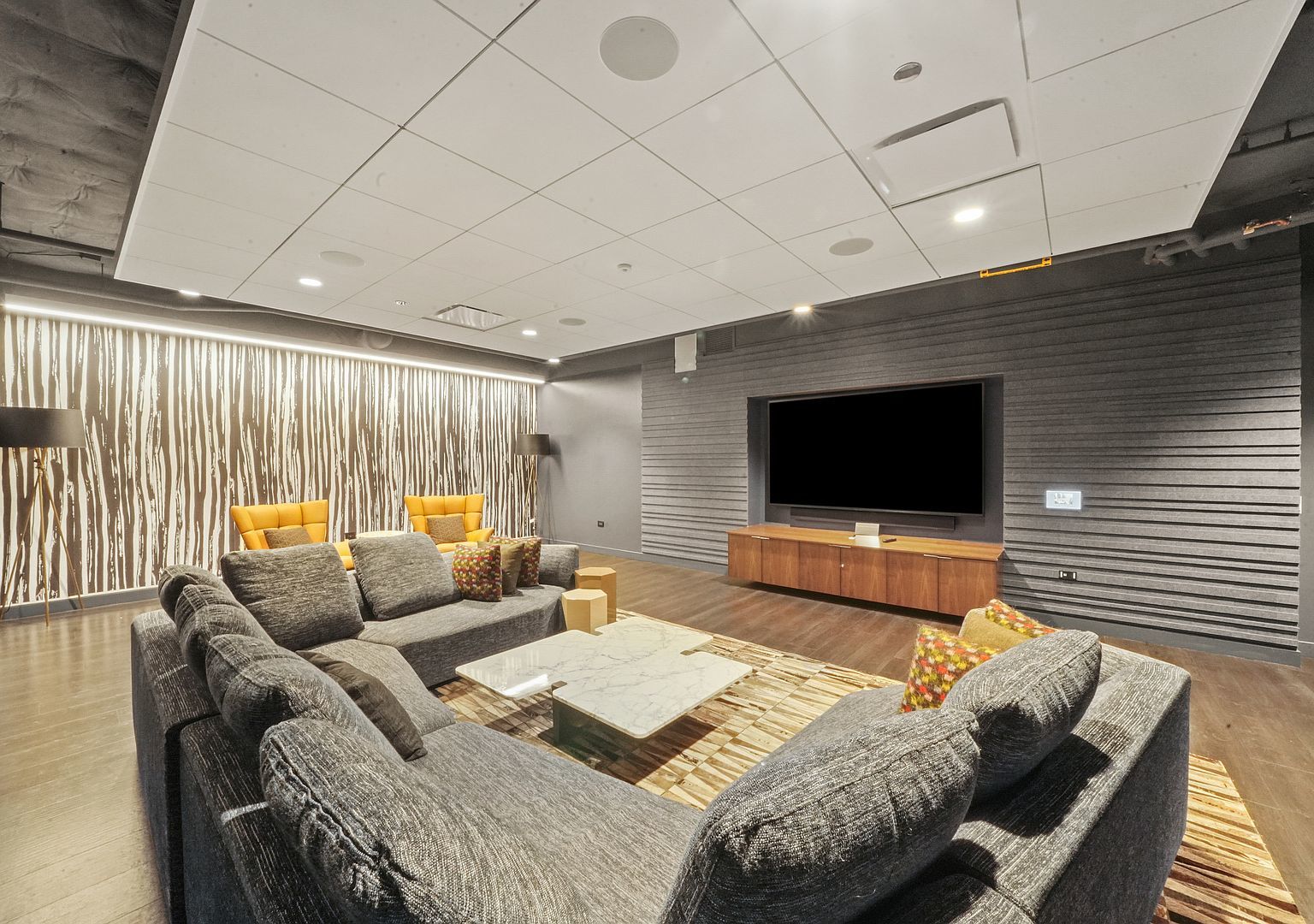 211 North Harbor Drive, Unit 2203 Chicago, IL 60601 - Photo 45 of 56 a living room with furniture and a flat screen tv