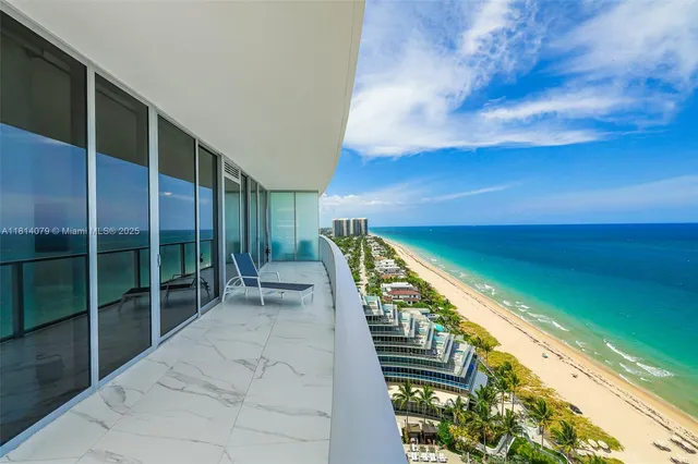 a view of balcony with city view