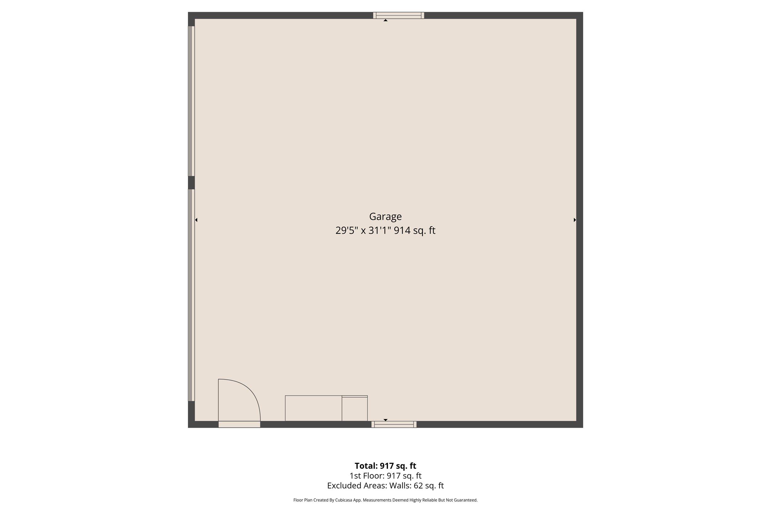 405 Lake Drive Random Lake, WI 53075 - Photo 59 of 59 01-Garage w_ Dimensions