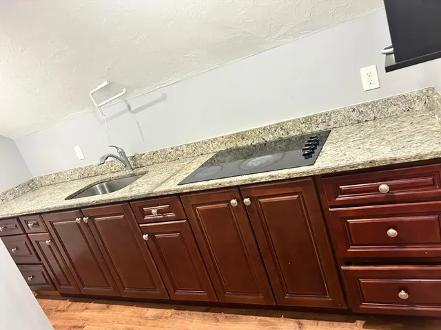 a close view of sink and tap