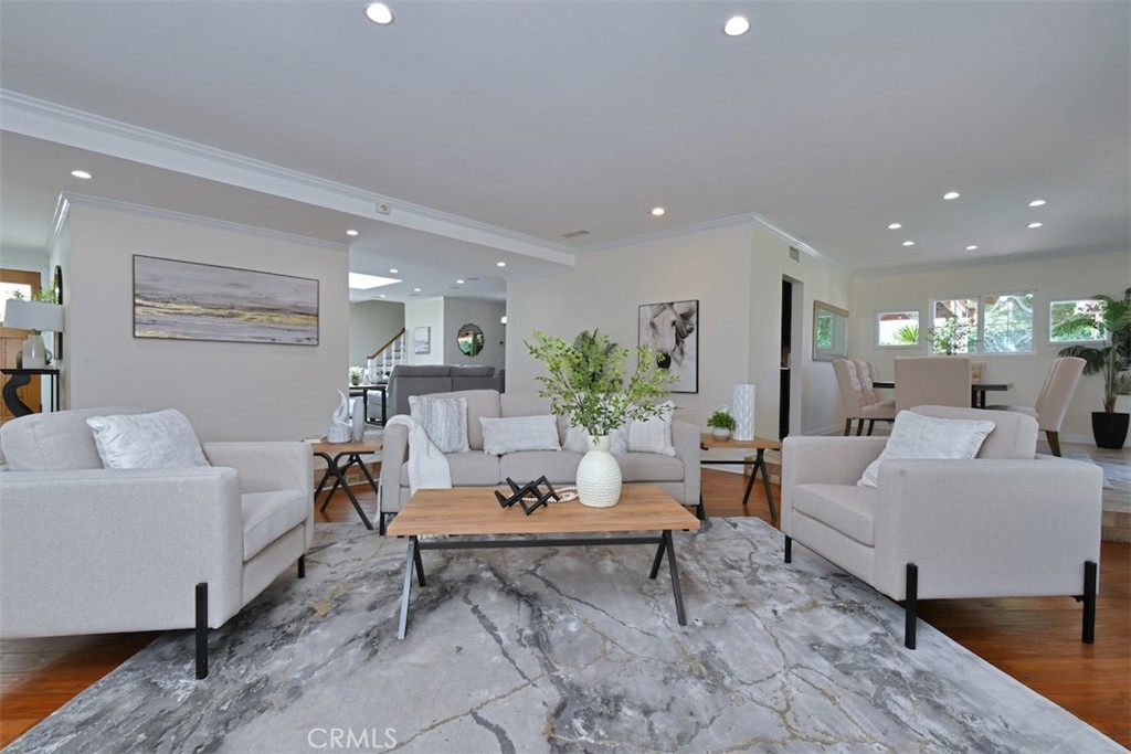 3935 Bon Homme Road Calabasas, CA 91302 - Photo 13 of 64 a living room with furniture and wooden floor