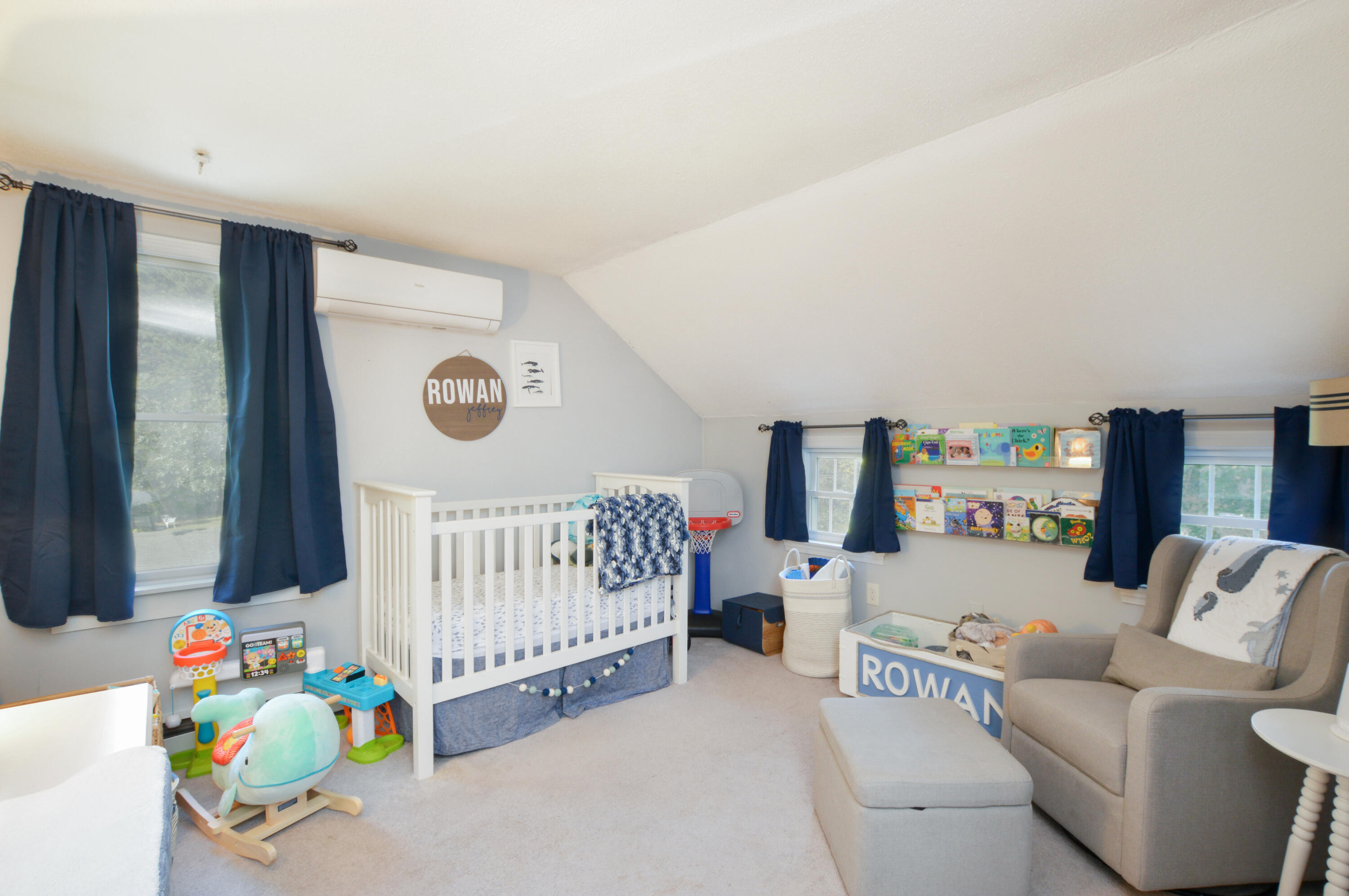 829 Pitcher's Way Hyannis, MA 02601 - Photo 16 of 32 a bedroom with furniture and a baby crib with wooden floor