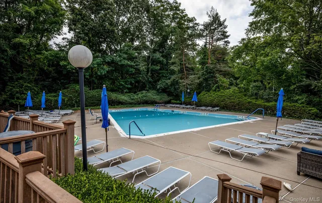a view of a park with slide