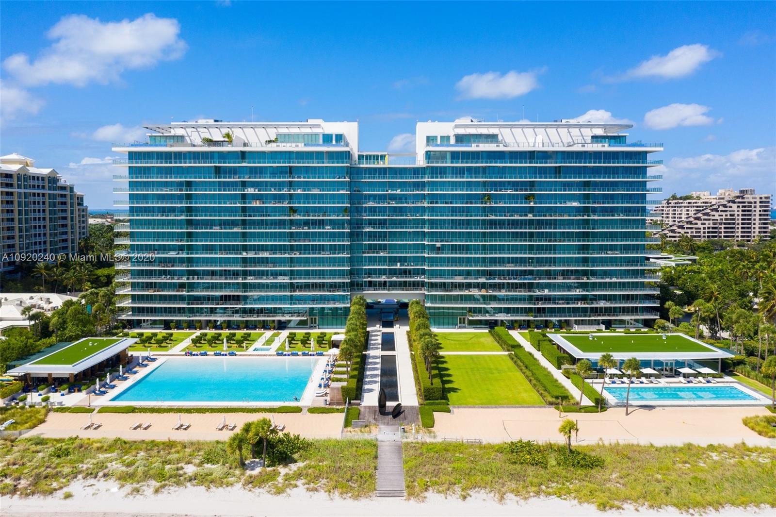 360 Ocean Drive, Unit 804S Key Biscayne, FL 33149 - Photo 44 of 49 a view of swimming pool from a balcony