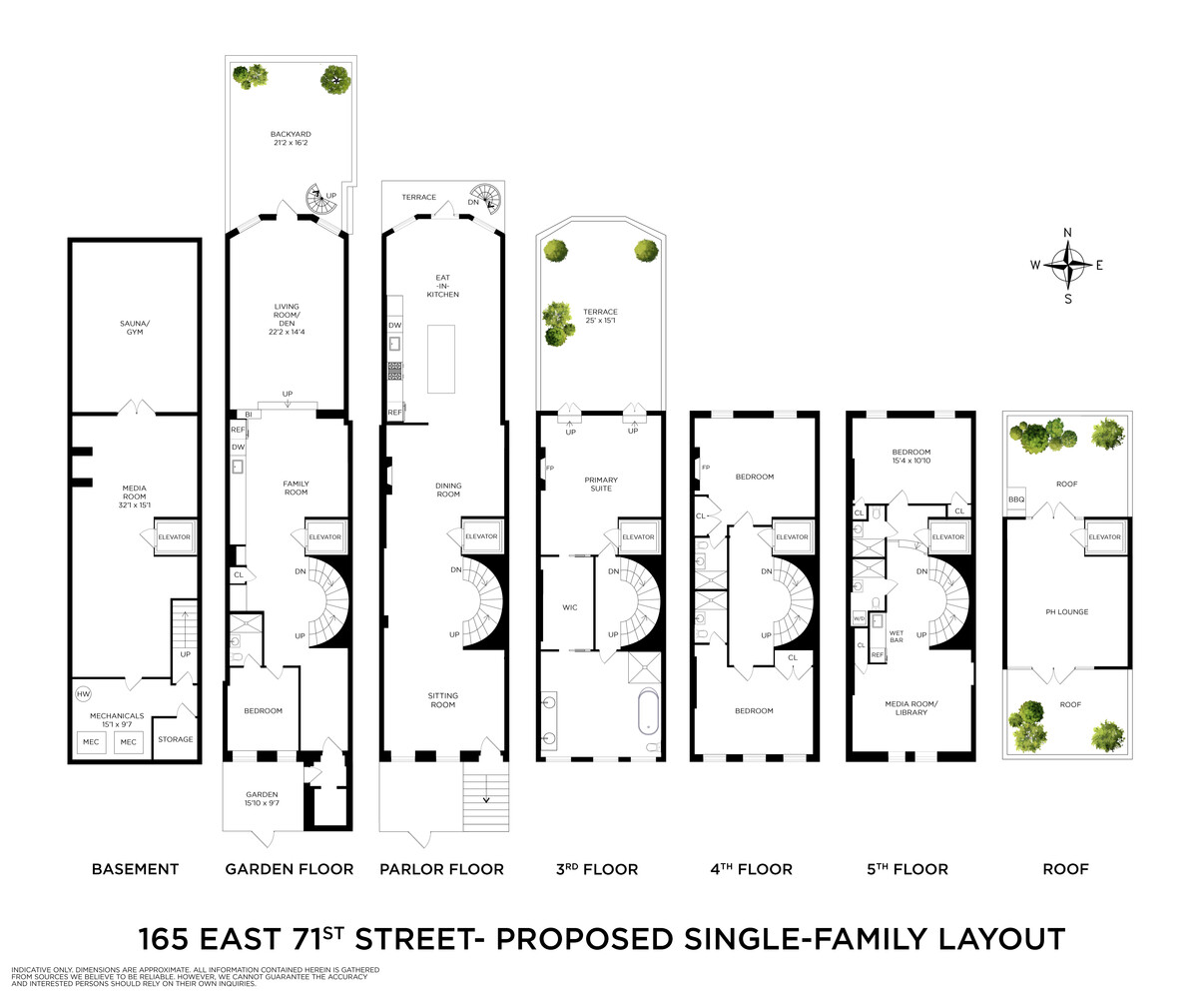 165 East 71st Street Manhattan, NY 10021 - Photo 11 of 12 a black and white photo of a living room