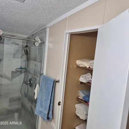 a bathroom with a sink and a shower